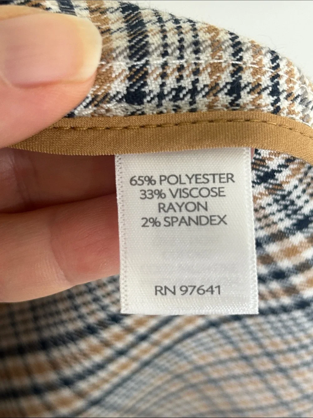 NWT J. JILL Brown Mendocino Houndstooth Plaid One Button Closure Blazer Size XL